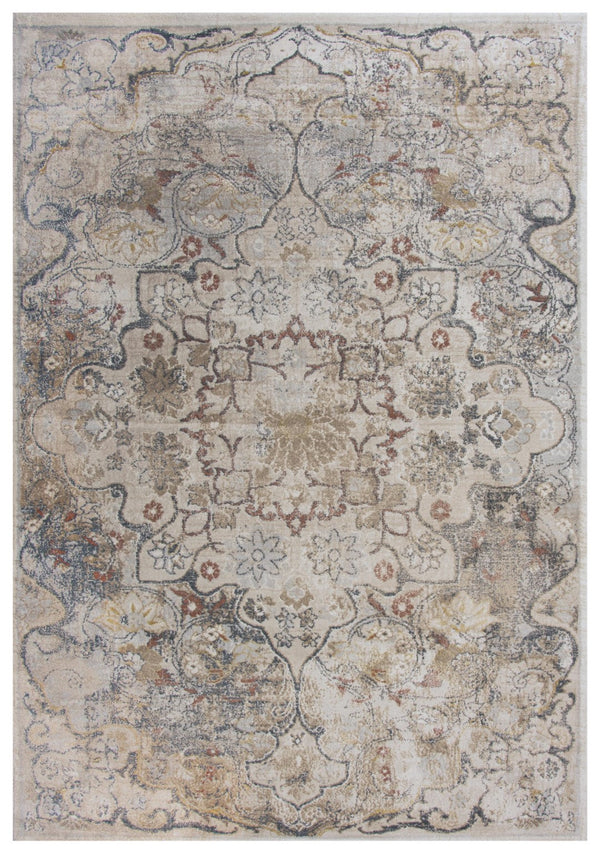 Rizzy Bristol BRS102 Power Loomed Transitional Polypropylene/Polyester Rug Beige/Copper 8'10" x 11'10"