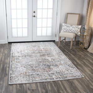 Rizzy Bristol BRS103 Power Loomed Transitional Polypropylene/Polyester Rug Beige/Copper 8'10" x 11'10"