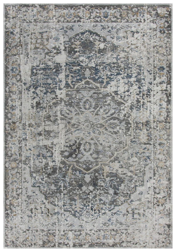 Rizzy Bristol BRS106 Power Loomed Transitional Polypropylene/Polyester Rug Beige/Blue 8'10" x 11'10"