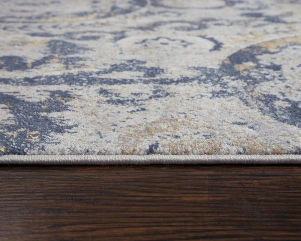 Rizzy Bristol BRS107 Power Loomed Transitional Polypropylene/Polyester Rug Beige/Blue 8'10" x 11'10"