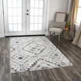 Rizzy Bristol BRS108 Power Loomed Transitional Polypropylene/Polyester Rug Beige/Blue 8'10" x 11'10"