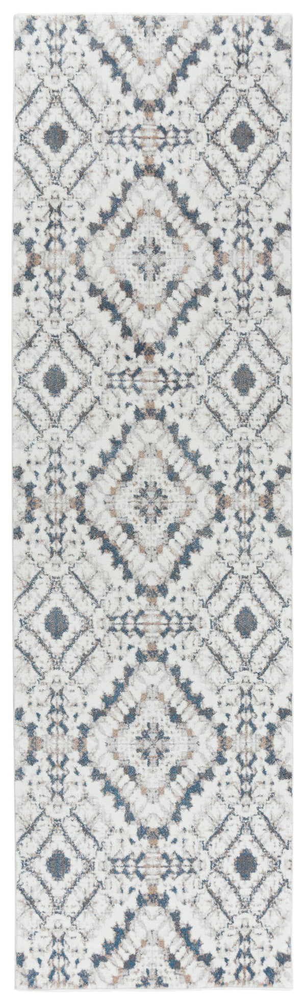 Rizzy Bristol BRS108 Power Loomed Transitional Polypropylene/Polyester Rug Beige/Blue 2'7" x 8'