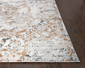 Rizzy Bristol BRS111 Power Loomed Transitional Polypropylene/Polyester Rug Beige/Copper 8'10" x 11'10"