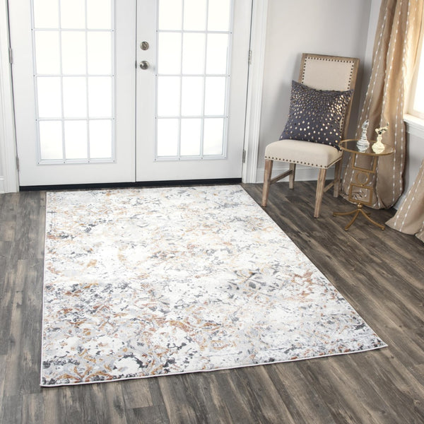 Rizzy Bristol BRS111 Power Loomed Transitional Polypropylene/Polyester Rug Beige/Copper 8'10" x 11'10"