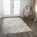 Rizzy Bristol BRS112 Power Loomed Transitional Polypropylene/Polyester Rug Beige/Copper 8'10" x 11'10"