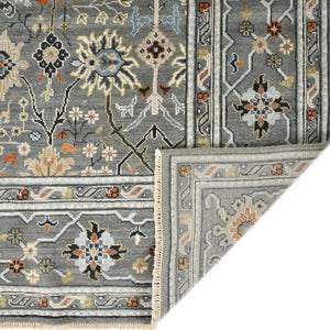 Amer Rugs Bristol Elegant Hand-knotted Area Rug With Persian-inspired Design For Luxurious Home Décor Santas Gray Wool Brs150810