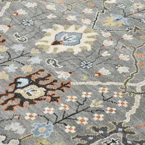 Amer Rugs Bristol Elegant Hand-knotted Area Rug With Persian-inspired Design For Luxurious Home Décor Santas Gray Wool Brs150810