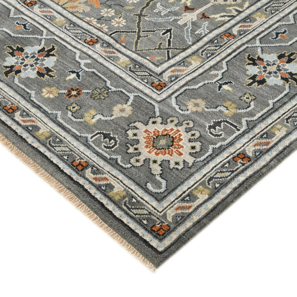 Amer Rugs Bristol Elegant Hand-knotted Area Rug With Persian-inspired Design For Luxurious Home Décor Santas Gray Wool Brs150810