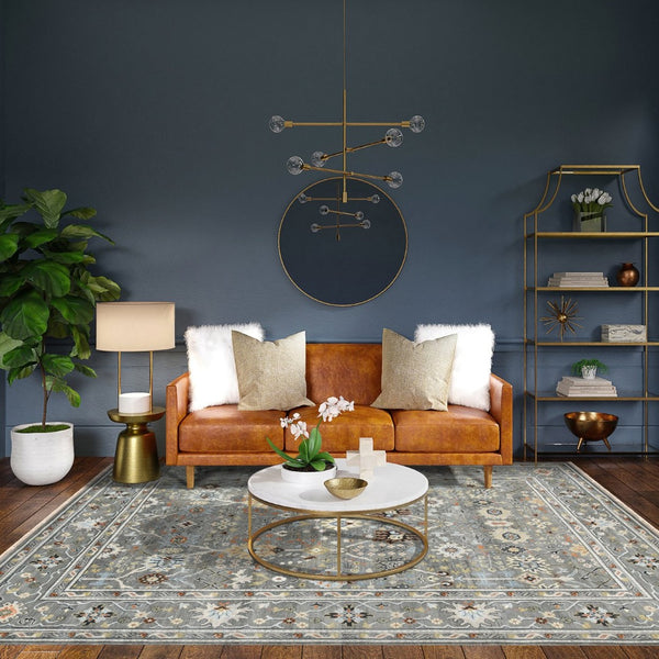 Amer Rugs Bristol Elegant Hand-knotted Area Rug With Persian-inspired Design For Luxurious Home Décor Santas Gray Wool Brs150810