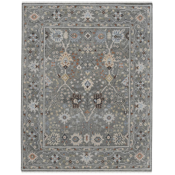 Amer Rugs Bristol Elegant Hand-knotted Area Rug With Persian-inspired Design For Luxurious Home Décor Santas Gray Wool Brs150810