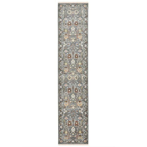 Amer Rugs Bristol Elegant Hand-knotted Area Rug With Persian-inspired Design For Luxurious Home Décor Santas Gray Wool Brs152808