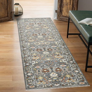 Amer Rugs Bristol Elegant Hand-knotted Area Rug With Persian-inspired Design For Luxurious Home Décor Santas Gray Wool Brs152808