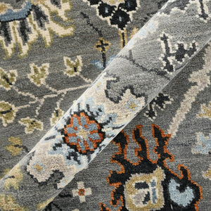 Amer Rugs Bristol Elegant Hand-knotted Area Rug With Persian-inspired Design For Luxurious Home Décor Santas Gray Wool Brs150810