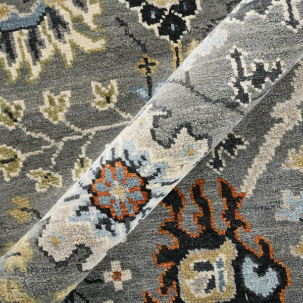 Amer Rugs Bristol Elegant Hand-knotted Area Rug With Persian-inspired Design For Luxurious Home Décor Santas Gray Wool Brs150810