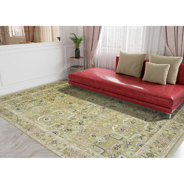 Amer Rugs Bristol Elegant Hand-knotted Area Rug With Persian-inspired Design For Luxurious Home Décor Gold Wool Brs180810
