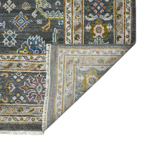 Amer Rugs Bristol Elegant Hand-knotted Area Rug With Persian-inspired Design For Luxurious Home Décor Gray,Multi Wool Brs190912