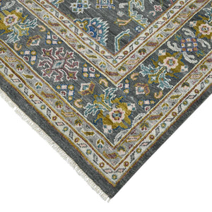 Amer Rugs Bristol Elegant Hand-knotted Area Rug With Persian-inspired Design For Luxurious Home Décor Gray,Multi Wool Brs190912
