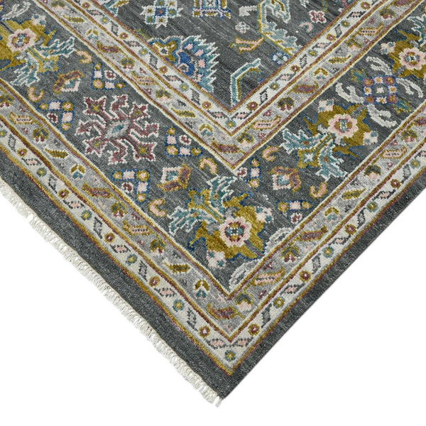Amer Rugs Bristol Elegant Hand-knotted Area Rug With Persian-inspired Design For Luxurious Home Décor Gray,Multi Wool Brs190912