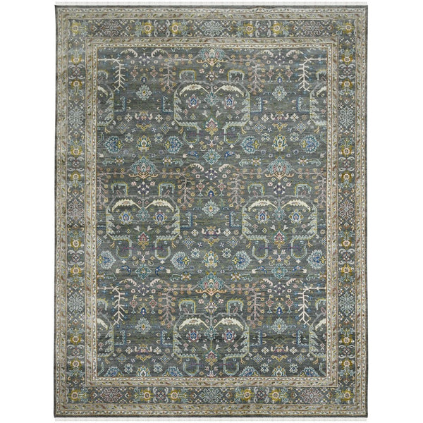 Amer Rugs Bristol Elegant Hand-knotted Area Rug With Persian-inspired Design For Luxurious Home Décor Gray,Multi Wool Brs190912