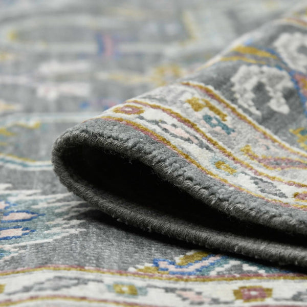 Amer Rugs Bristol Elegant Hand-knotted Area Rug With Persian-inspired Design For Luxurious Home Décor Gray,Multi Wool Brs190912