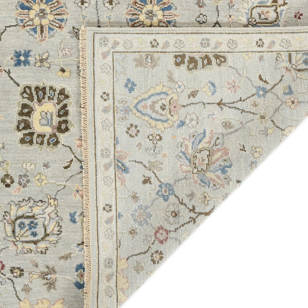 Amer Rugs Bristol Hand-knotted Area Rug – Luxurious New Zealand Wool With Persian-inspired Design For Elegance Silver Gray Wool Brs300203