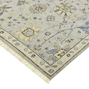 Amer Rugs Bristol Hand-knotted Area Rug – Luxurious New Zealand Wool With Persian-inspired Design For Elegance Silver Gray Wool Brs300203