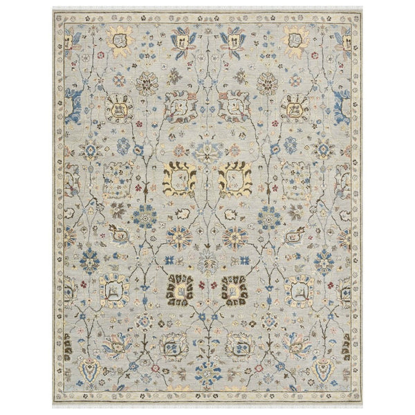 Amer Rugs Bristol Hand-knotted Area Rug – Luxurious New Zealand Wool With Persian-inspired Design For Elegance Silver Gray Wool Brs300203