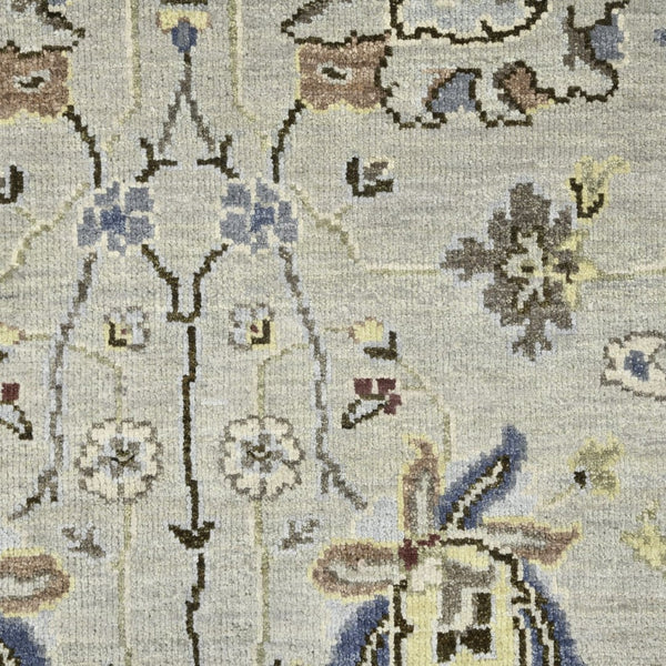 Amer Rugs Bristol Hand-knotted Area Rug – Luxurious New Zealand Wool With Persian-inspired Design For Elegance Silver Gray Wool Brs300203