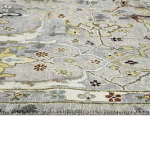 Amer Rugs Bristol Hand-knotted Area Rug – Luxurious New Zealand Wool With Persian-inspired Design For Elegance Deep Silver,Gold Wool Brs431215