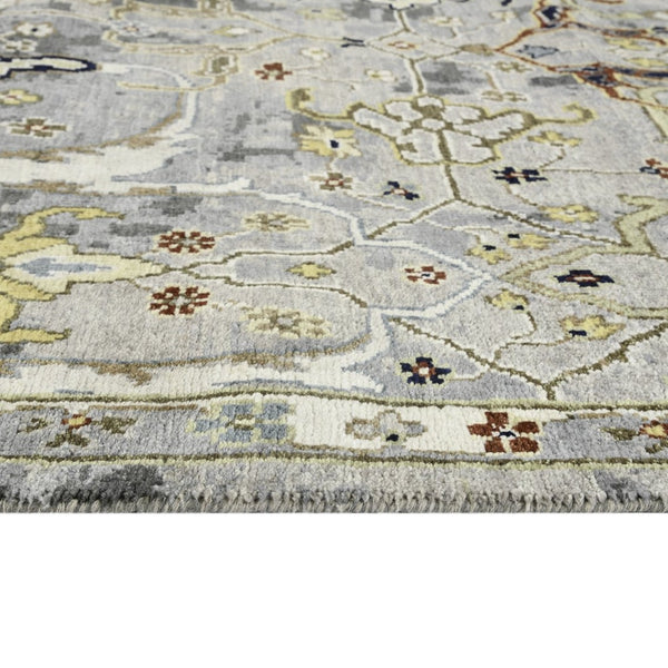 Amer Rugs Bristol Hand-knotted Area Rug – Luxurious New Zealand Wool With Persian-inspired Design For Elegance Deep Silver,Gold Wool Brs431215
