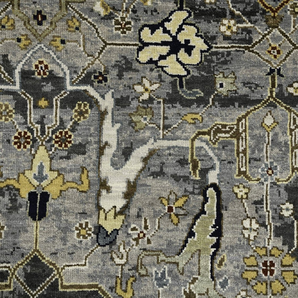 Amer Rugs Bristol Hand-knotted Area Rug – Luxurious New Zealand Wool With Persian-inspired Design For Elegance Deep Silver,Gold Wool Brs431215