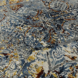 Amer Rugs Bristol Elegant Hand-knotted Area Rug With Persian-inspired Design For Luxurious Home Décor Blue Wool Brs461215