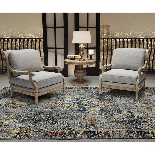 Amer Rugs Bristol Elegant Hand-knotted Area Rug With Persian-inspired Design For Luxurious Home Décor Blue Wool Brs461215