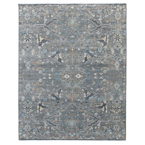 Amer Rugs Bristol Hand-knotted Area Rug – Luxurious New Zealand Wool With Persian-inspired Design For Elegance Santas Gray Wool Brs50912