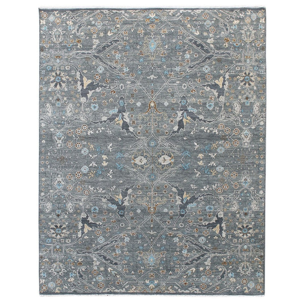 Amer Rugs Bristol Hand-knotted Area Rug – Luxurious New Zealand Wool With Persian-inspired Design For Elegance Santas Gray Wool Brs50912