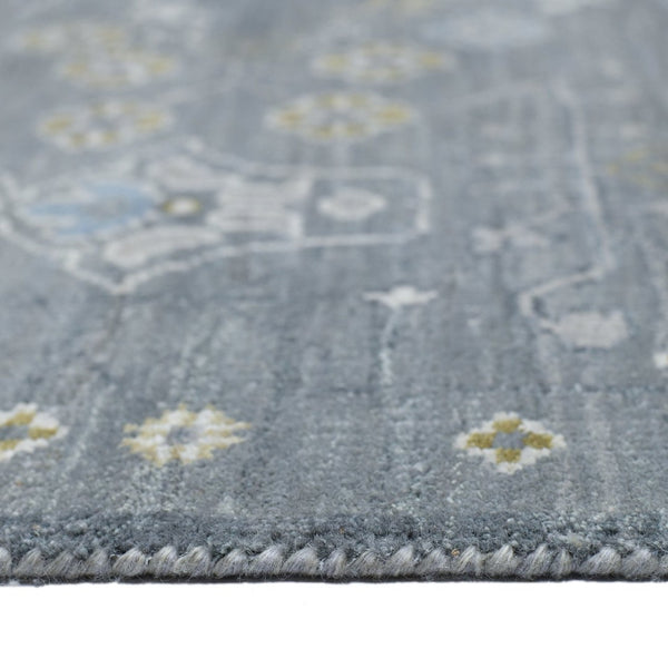 Amer Rugs Bristol Hand-knotted Area Rug – Luxurious New Zealand Wool With Persian-inspired Design For Elegance Santas Gray Wool Brs50912