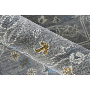 Amer Rugs Bristol Hand-knotted Area Rug – Luxurious New Zealand Wool With Persian-inspired Design For Elegance Santas Gray Wool Brs50912