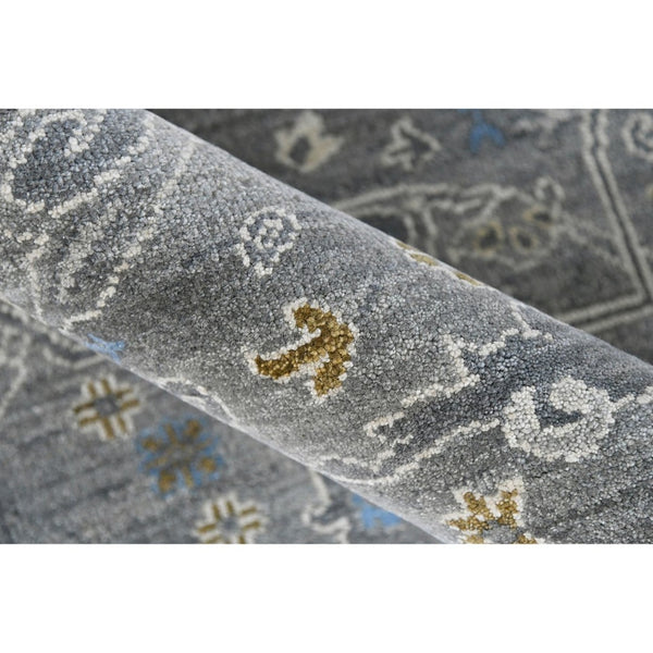 Amer Rugs Bristol Hand-knotted Area Rug – Luxurious New Zealand Wool With Persian-inspired Design For Elegance Santas Gray Wool Brs50912