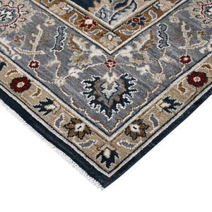Amer Rugs Bristol Elegant Hand-knotted Area Rug With Persian-inspired Design For Luxurious Home Décor Blue Sapphire Wool Brs551215