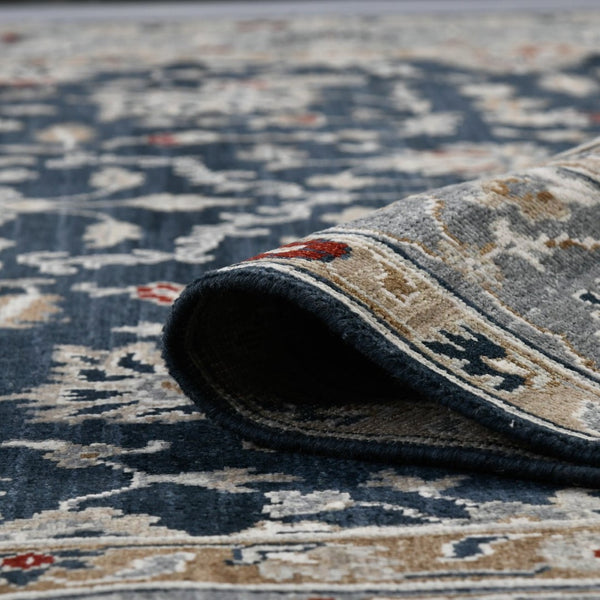 Amer Rugs Bristol Elegant Hand-knotted Area Rug With Persian-inspired Design For Luxurious Home Décor Blue Sapphire Wool Brs551215