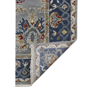 Amer Rugs Bristol Elegant Hand-knotted Area Rug With Persian-inspired Design For Luxurious Home Décor Ice Blue,Midnight Blue Wool Brs80203