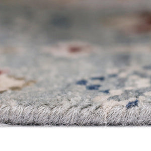 Amer Rugs Bristol Elegant Hand-knotted Area Rug With Persian-inspired Design For Luxurious Home Décor Ice Blue,Midnight Blue Wool Brs80203