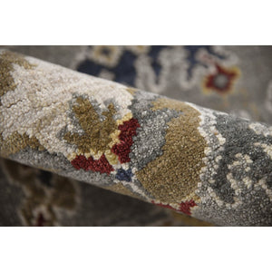 Amer Rugs Bristol Elegant Hand-knotted Area Rug With Persian-inspired Design For Luxurious Home Décor Ice Blue,Midnight Blue Wool Brs80203