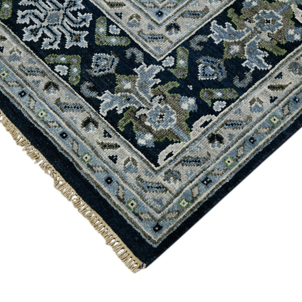 Amer Rugs Bristol Elegant Hand-knotted Area Rug With Persian-inspired Design For Luxurious Home Décor Blue Sapphire Wool Brs90912