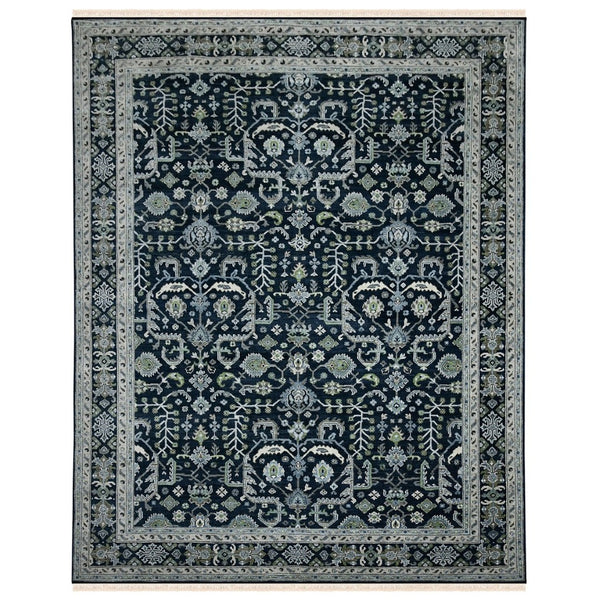 Amer Rugs Bristol Elegant Hand-knotted Area Rug With Persian-inspired Design For Luxurious Home Décor Blue Sapphire Wool Brs90912