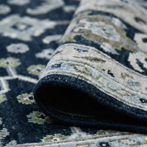 Amer Rugs Bristol Elegant Hand-knotted Area Rug With Persian-inspired Design For Luxurious Home Décor Blue Sapphire Wool Brs90912