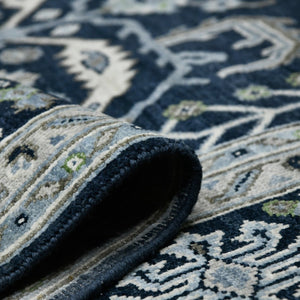 Amer Rugs Bristol Elegant Hand-knotted Area Rug With Persian-inspired Design For Luxurious Home Décor Blue Sapphire Wool Brs90912