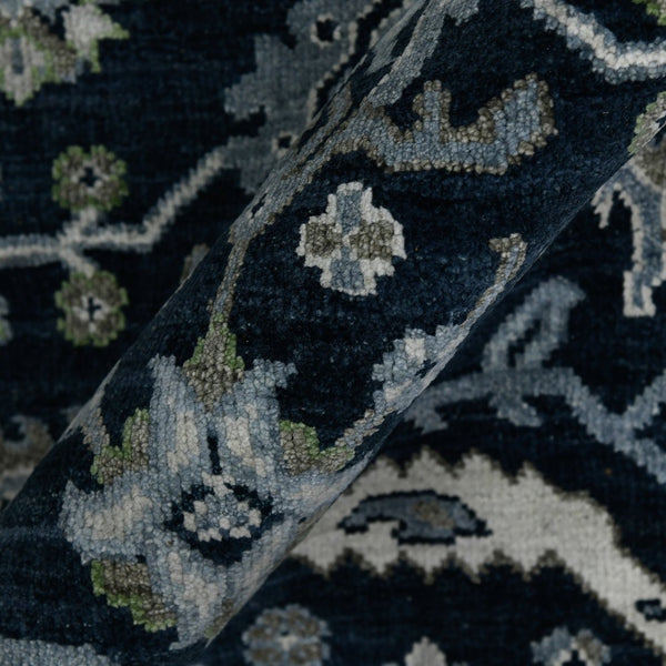 Amer Rugs Bristol Elegant Hand-knotted Area Rug With Persian-inspired Design For Luxurious Home Décor Blue Sapphire Wool Brs90912