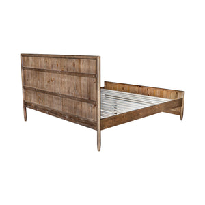 Lh Imports Britanica King Bed - Rustic Elegance With Contemporary Flair, Sustainably Crafted Pine Design Brown Full Product In Fsc Reclaimed Pine Brt001k