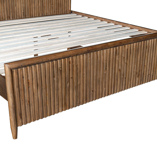 Lh Imports Britanica King Bed - Rustic Elegance With Contemporary Flair, Sustainably Crafted Pine Design Brown Full Product In Fsc Reclaimed Pine Brt001k